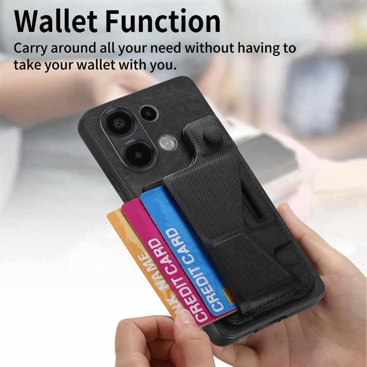 For Xiaomi Redmi Note 13 4G II K-shaped Slide Holder Card Slot Phone Case