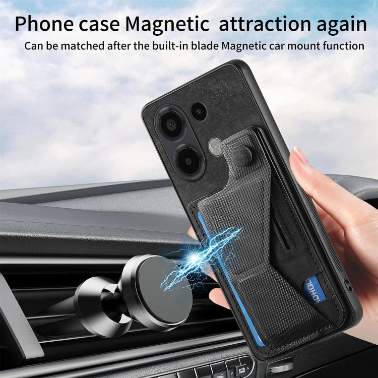 For Xiaomi Redmi Note 13 4G II K-shaped Slide Holder Card Slot Phone Case