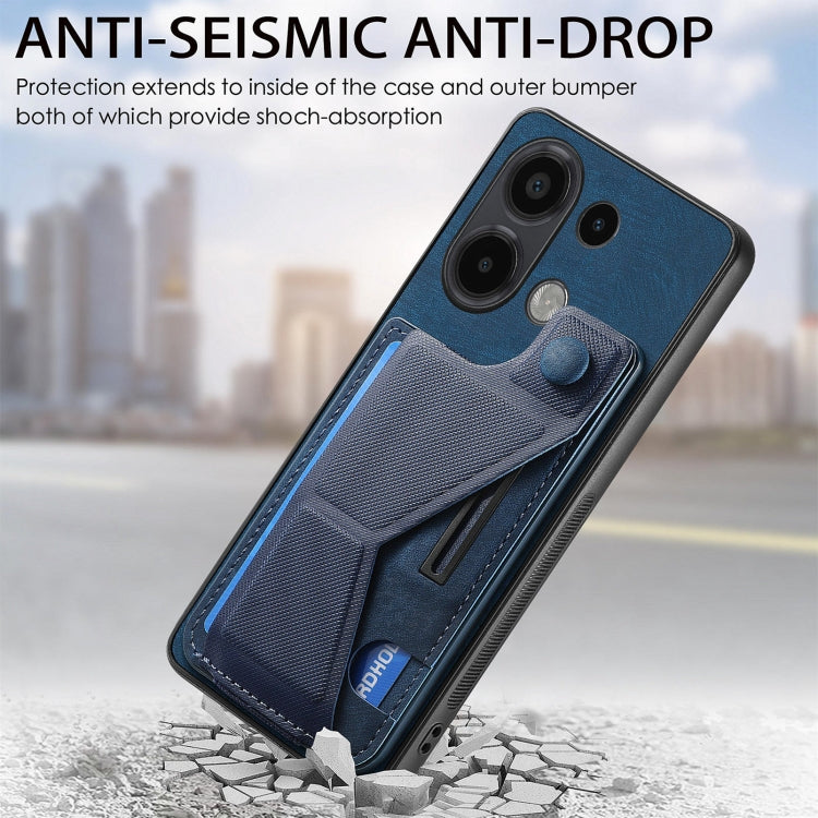 For Xiaomi Redmi Note 13 4G II K-shaped Slide Holder Card Slot Phone Case