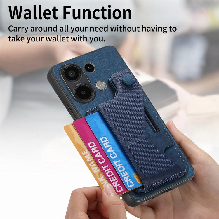 For Xiaomi Redmi Note 13 4G II K-shaped Slide Holder Card Slot Phone Case