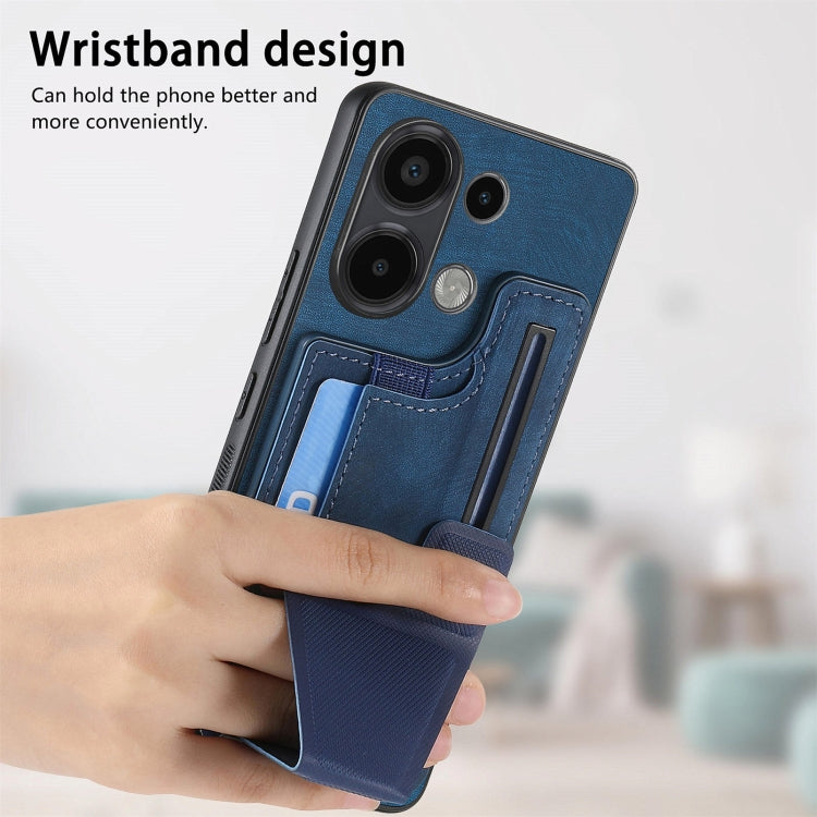 For Xiaomi Redmi Note 13 4G II K-shaped Slide Holder Card Slot Phone Case