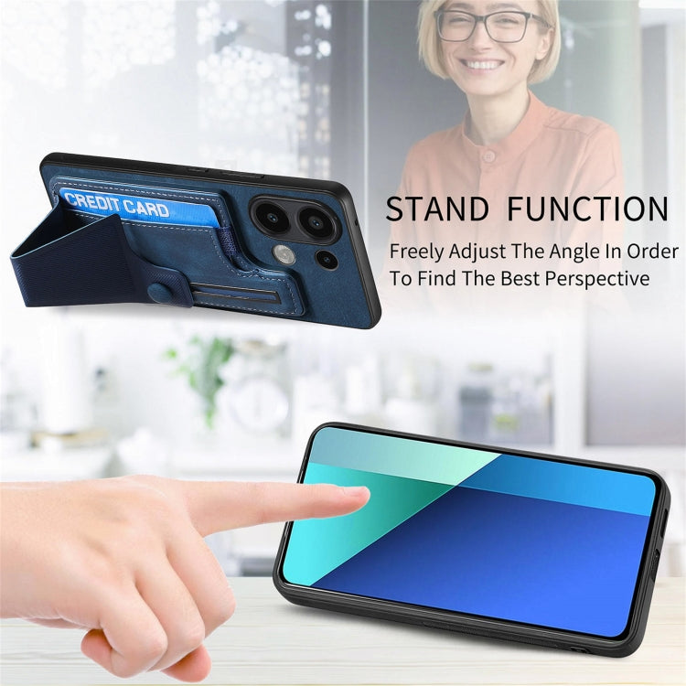 For Xiaomi Redmi Note 13 4G II K-shaped Slide Holder Card Slot Phone Case