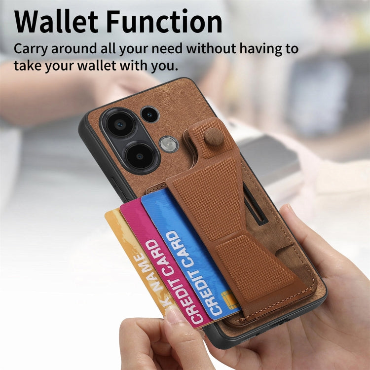 For Xiaomi Redmi Note 13 4G II K-shaped Slide Holder Card Slot Phone Case