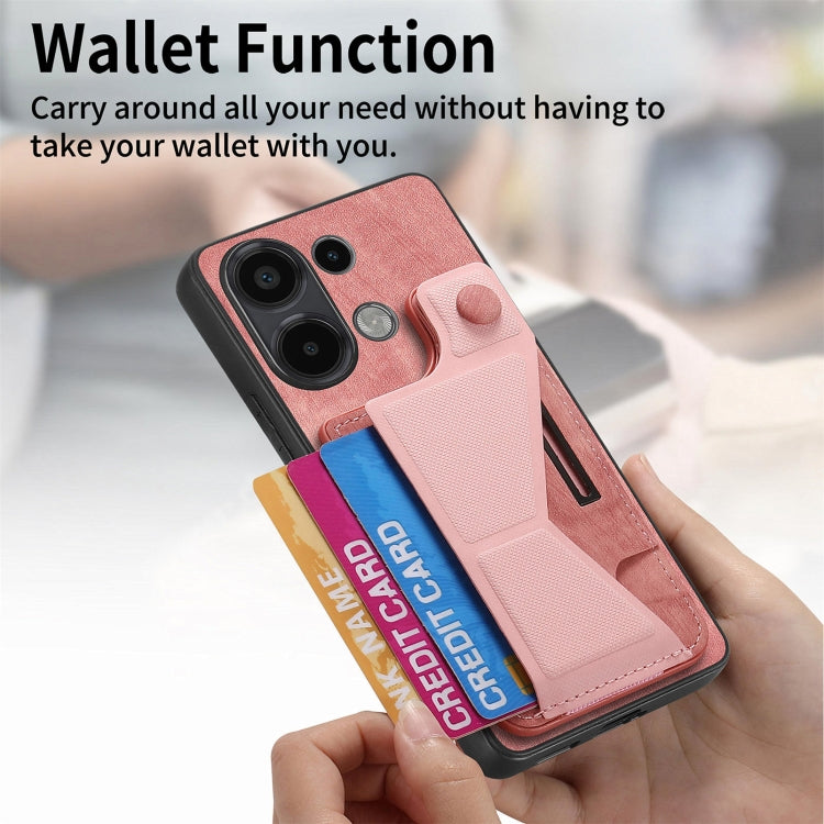 For Xiaomi Redmi Note 13 4G II K-shaped Slide Holder Card Slot Phone Case