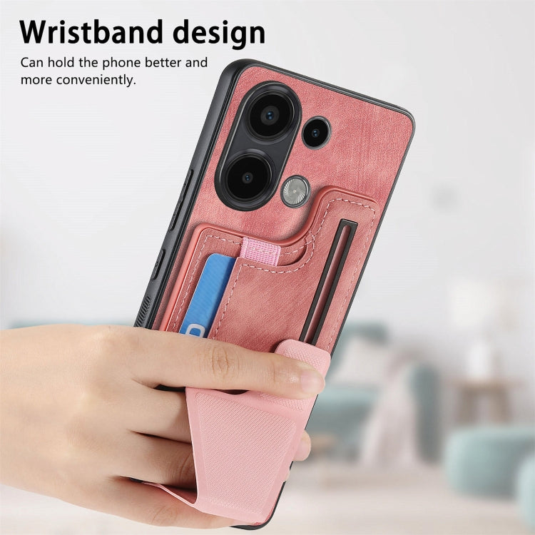 For Xiaomi Redmi Note 13 4G II K-shaped Slide Holder Card Slot Phone Case