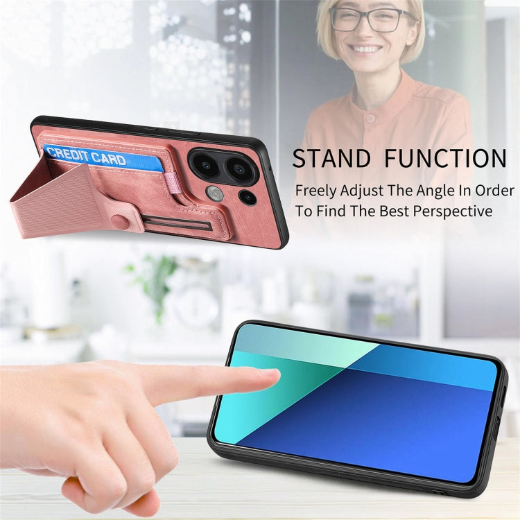 For Xiaomi Redmi Note 13 4G II K-shaped Slide Holder Card Slot Phone Case