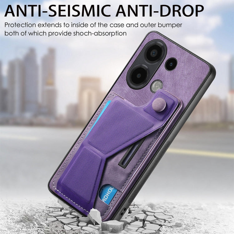 For Xiaomi Redmi Note 13 4G II K-shaped Slide Holder Card Slot Phone Case