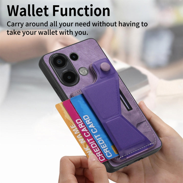 For Xiaomi Redmi Note 13 4G II K-shaped Slide Holder Card Slot Phone Case