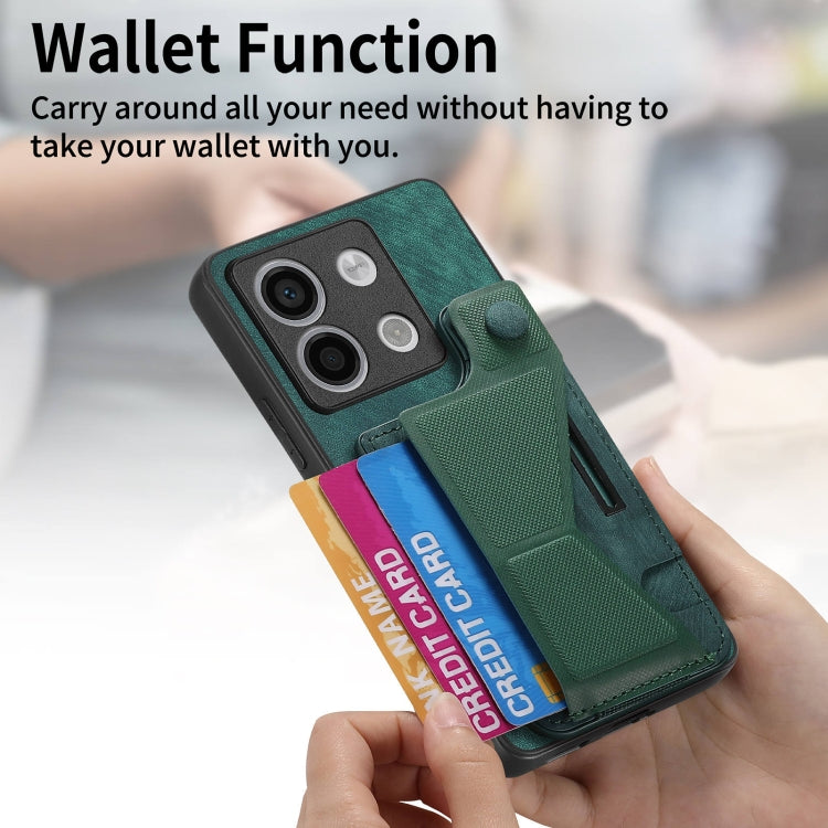 For Xiaomi Redmi Note 13 5G II K-shaped Slide Holder Card Slot Phone Case
