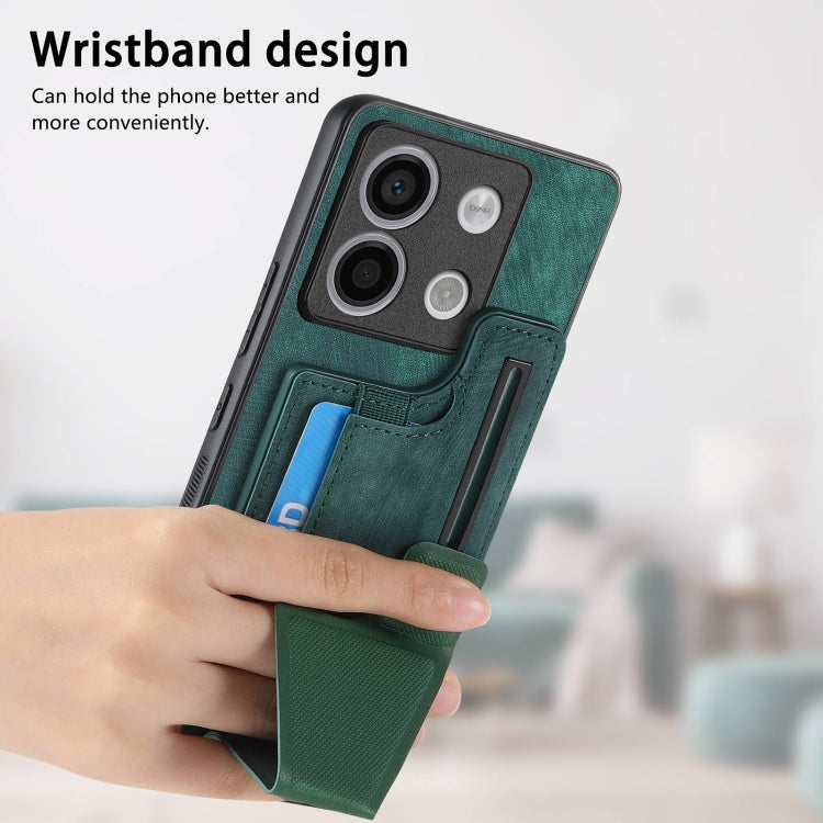 For Xiaomi Redmi Note 13 5G II K-shaped Slide Holder Card Slot Phone Case