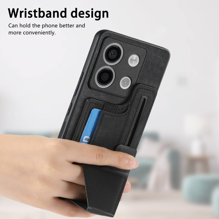 For Xiaomi Redmi Note 13 5G II K-shaped Slide Holder Card Slot Phone Case