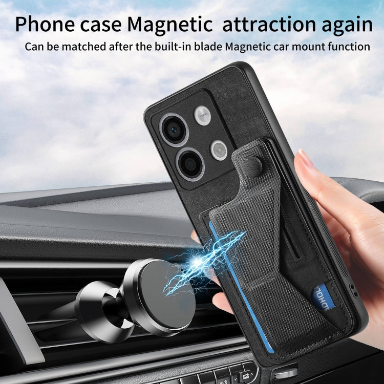 For Xiaomi Redmi Note 13 5G II K-shaped Slide Holder Card Slot Phone Case