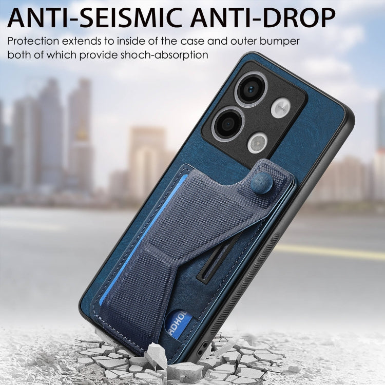 For Xiaomi Redmi Note 13 5G II K-shaped Slide Holder Card Slot Phone Case