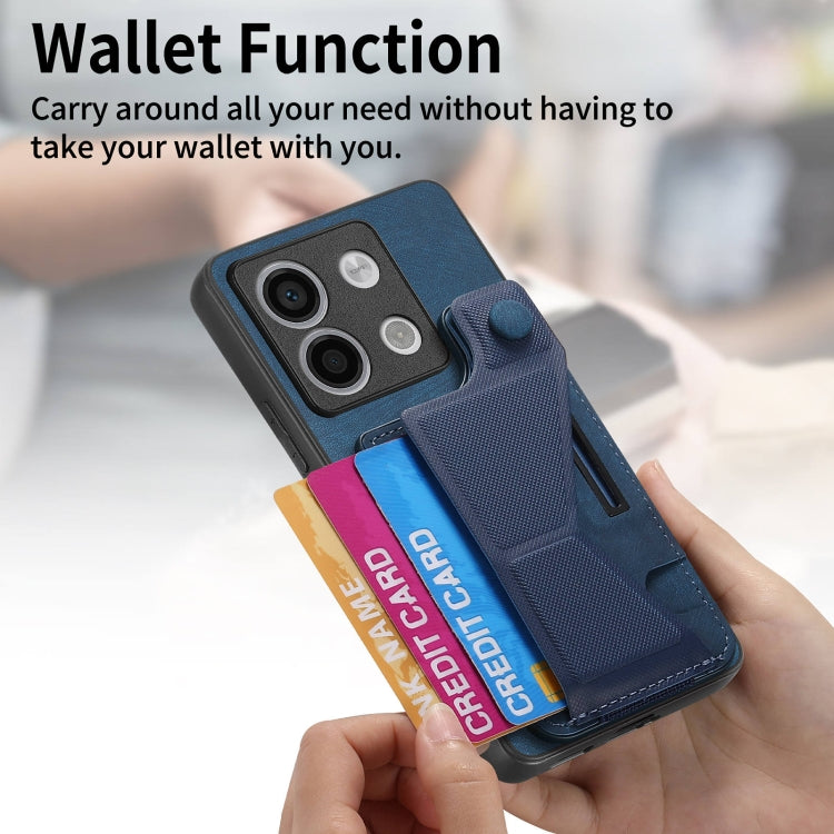 For Xiaomi Redmi Note 13 5G II K-shaped Slide Holder Card Slot Phone Case