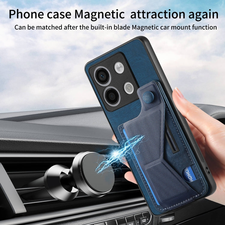 For Xiaomi Redmi Note 13 5G II K-shaped Slide Holder Card Slot Phone Case