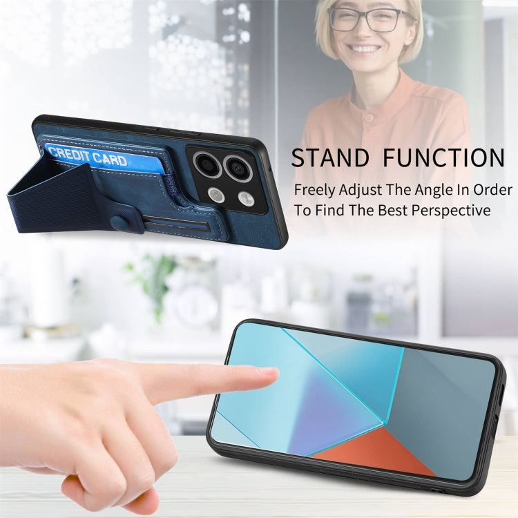 For Xiaomi Redmi Note 13 5G II K-shaped Slide Holder Card Slot Phone Case