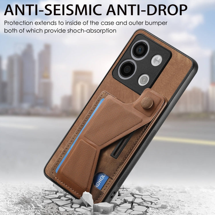 For Xiaomi Redmi Note 13 5G II K-shaped Slide Holder Card Slot Phone Case