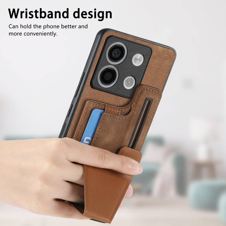 For Xiaomi Redmi Note 13 5G II K-shaped Slide Holder Card Slot Phone Case