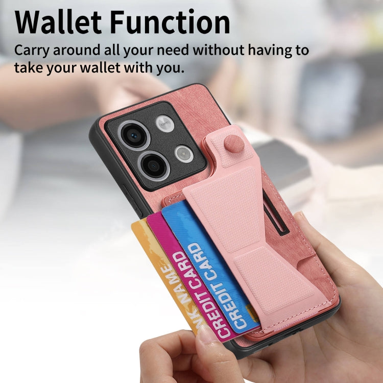 For Xiaomi Redmi Note 13 5G II K-shaped Slide Holder Card Slot Phone Case