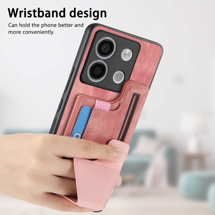 For Xiaomi Redmi Note 13 5G II K-shaped Slide Holder Card Slot Phone Case