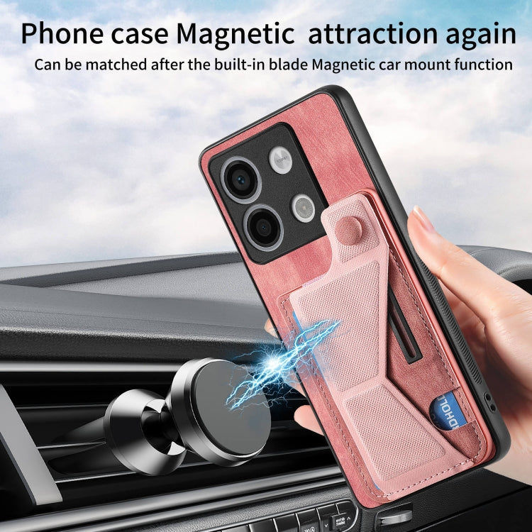 For Xiaomi Redmi Note 13 5G II K-shaped Slide Holder Card Slot Phone Case