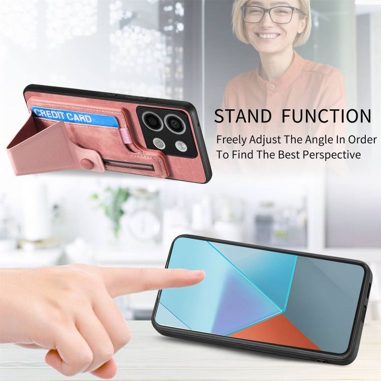 For Xiaomi Redmi Note 13 5G II K-shaped Slide Holder Card Slot Phone Case