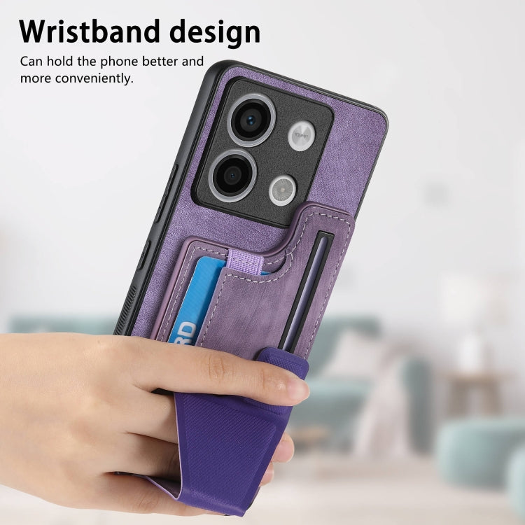 For Xiaomi Redmi Note 13 5G II K-shaped Slide Holder Card Slot Phone Case