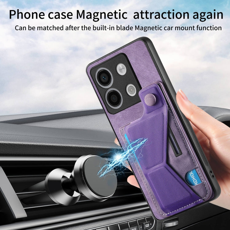 For Xiaomi Redmi Note 13 5G II K-shaped Slide Holder Card Slot Phone Case