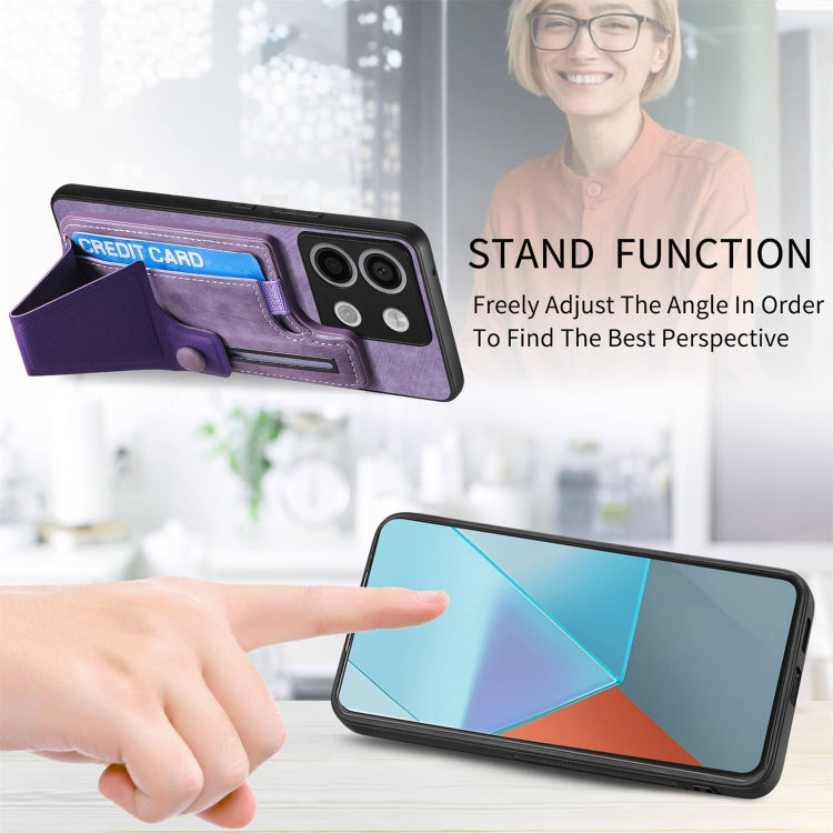 For Xiaomi Redmi Note 13 5G II K-shaped Slide Holder Card Slot Phone Case