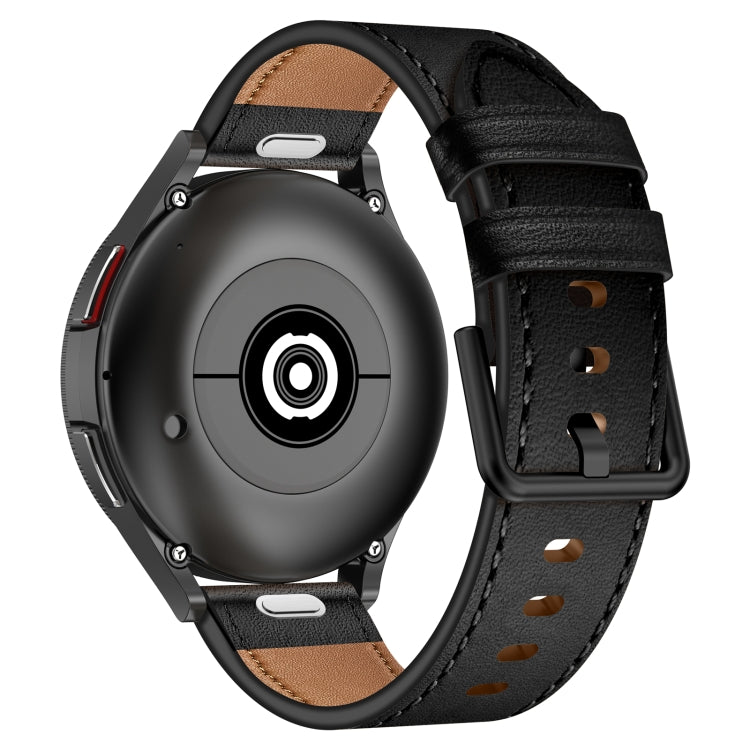 For Samsung Galaxy Gear Sport 20mm SX Connector Metal Button Switch Leather Watch Band