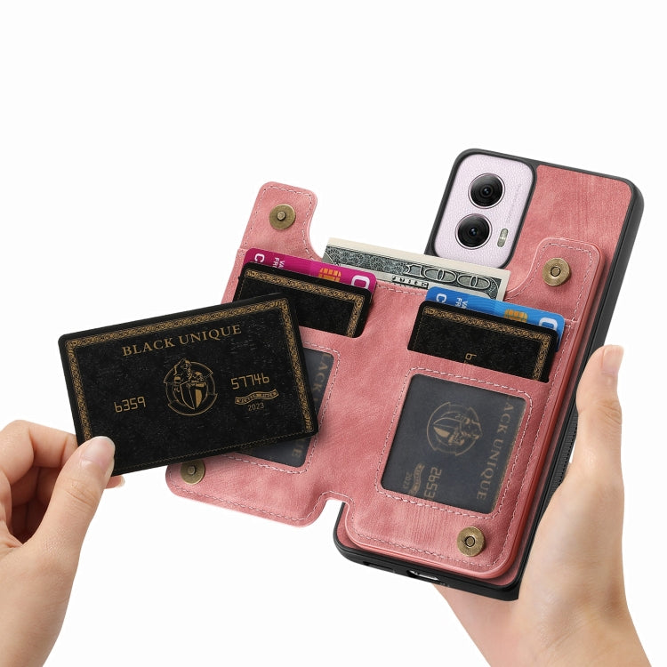 For Motorola G Power 5G 2024 Retro Leather Zipper Wallet Back Phone Case