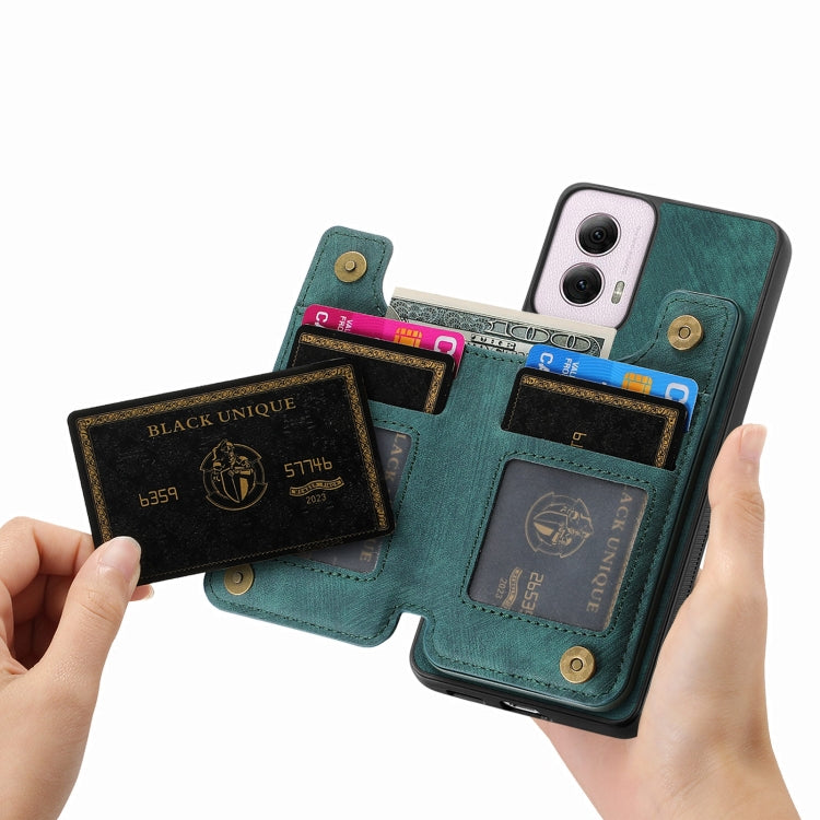 For Motorola G Power 5G 2024 Retro Leather Zipper Wallet Back Phone Case