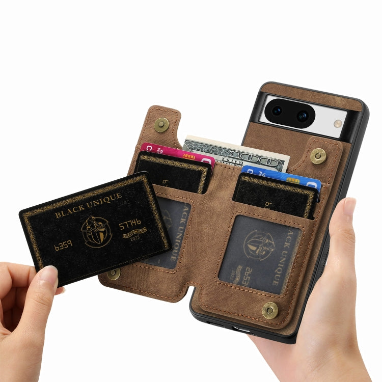 For Google Pixel 9 / 9 Pro Retro Leather Zipper Wallet Back Phone Case