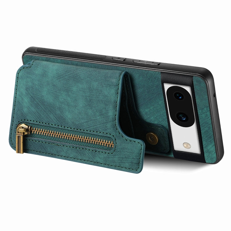 For Google Pixel 9 / 9 Pro Retro Leather Zipper Wallet Back Phone Case