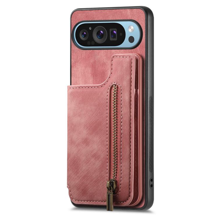 For Google Pixel 10 Pro XL Retro Leather Zipper Wallet Back Phone Case