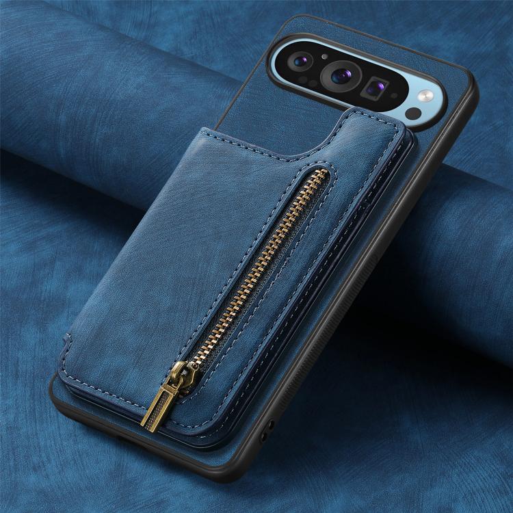For Google Pixel 10 Pro XL Retro Leather Zipper Wallet Back Phone Case
