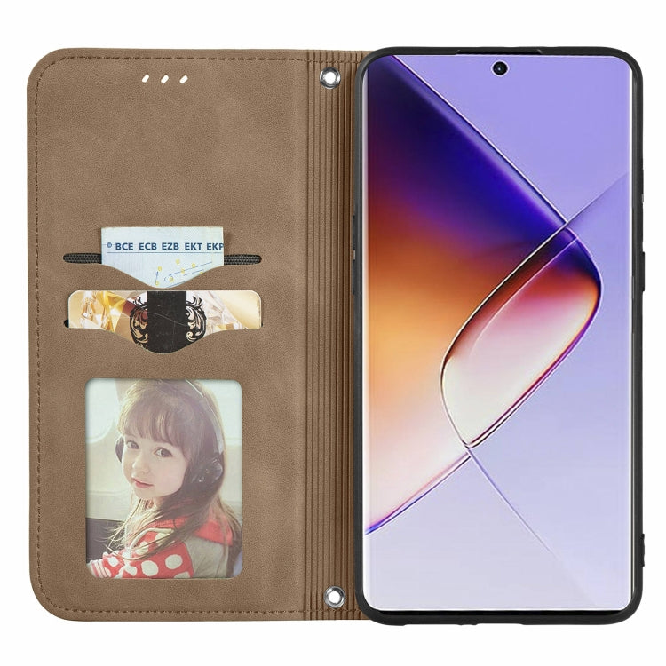 For Infinix Note 40 Pro  4G Retro Skin Feel Magnetic Flip Leather Phone Case