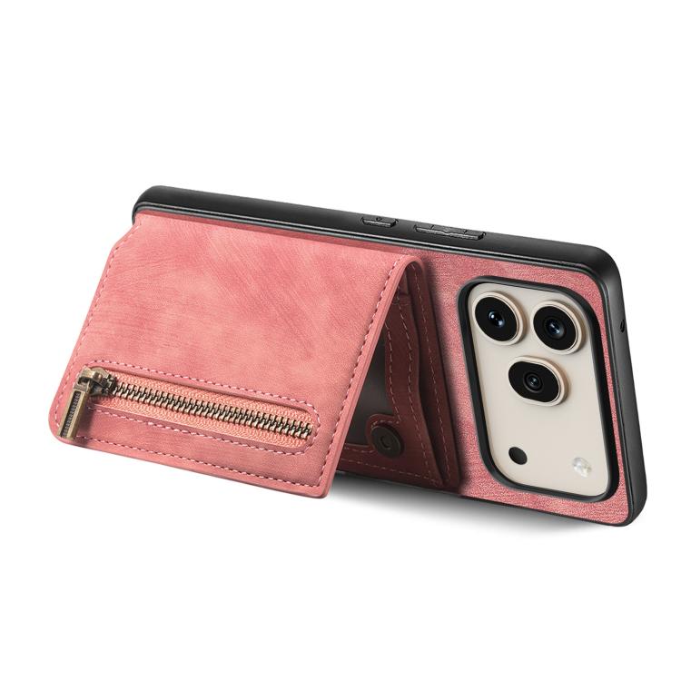 For Honor 600 Global Retro Leather Zipper Wallet Back Phone Case