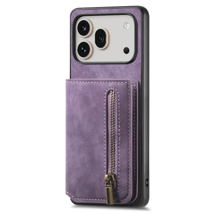 For Honor 600 Global Retro Leather Zipper Wallet Back Phone Case