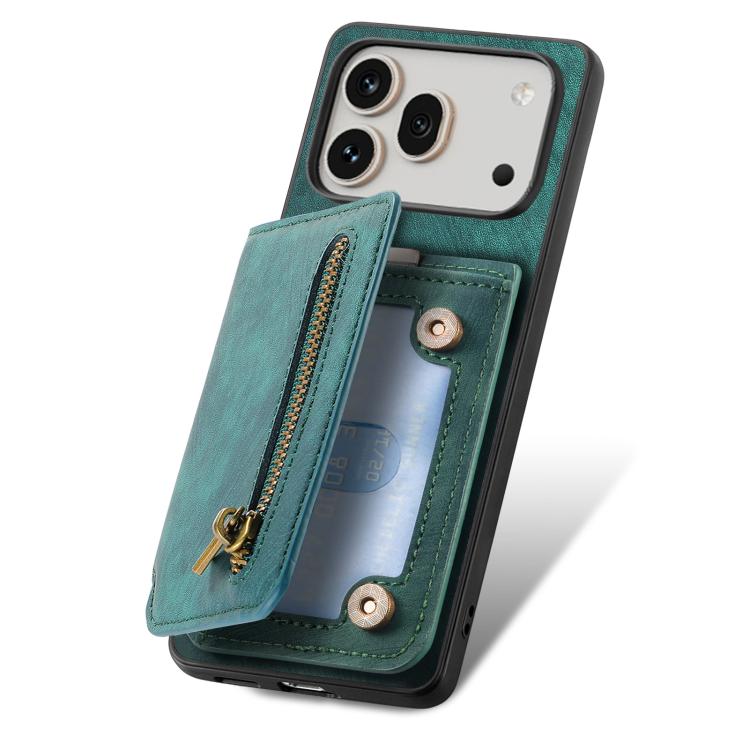 For Honor 600 Global Retro Leather Zipper Wallet Back Phone Case