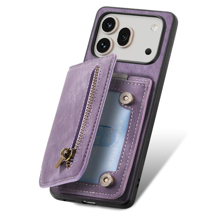 For Honor 600 Pro Global Retro Leather Zipper Wallet Back Phone Case