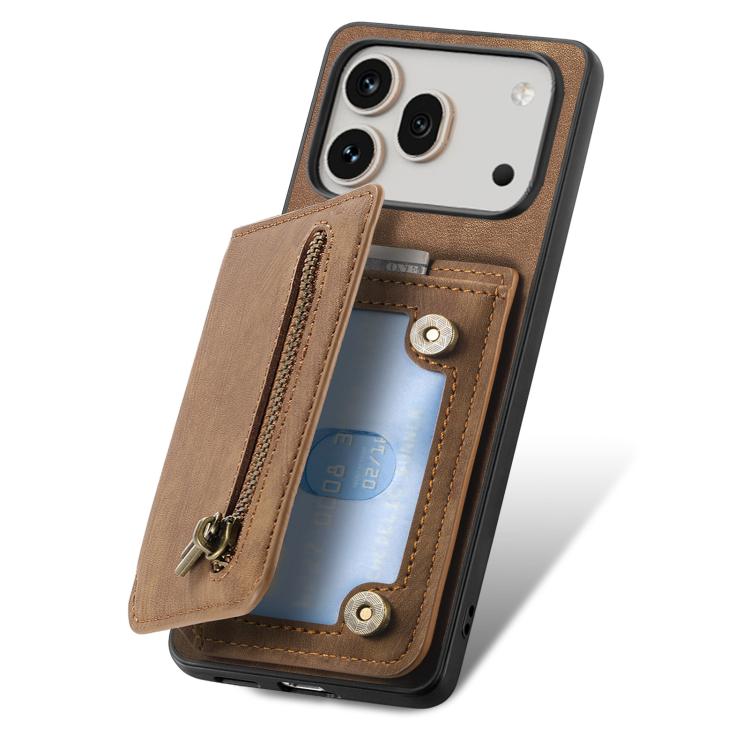 For Honor 600 Pro Global Retro Leather Zipper Wallet Back Phone Case