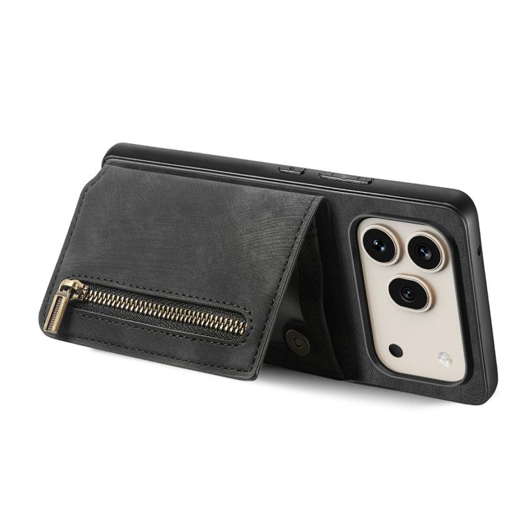 For Honor 600 Pro Global Retro Leather Zipper Wallet Back Phone Case