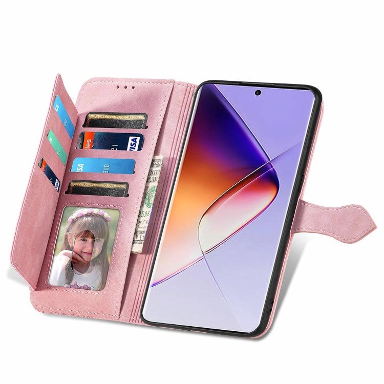 For Infinix Note 40 Pro 4G Embossed Flower Zipper Leather Phone Case