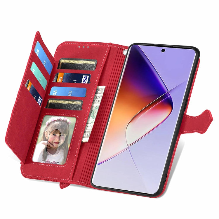 For Infinix Note 40 Pro 4G Embossed Flower Zipper Leather Phone Case