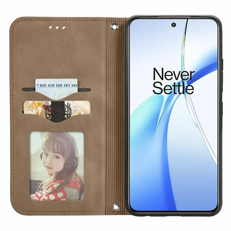 For OnePlus Nord CE4 Retro Skin Feel Magnetic Flip Leather Phone Case