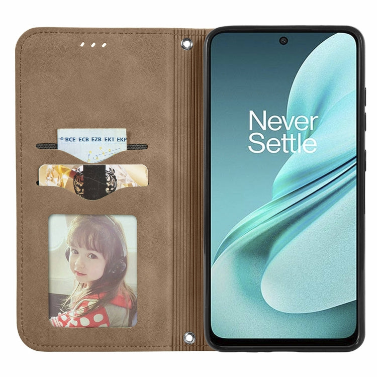 For OnePlus Nord N30 SE Retro Skin Feel Magnetic Flip Leather Phone Case