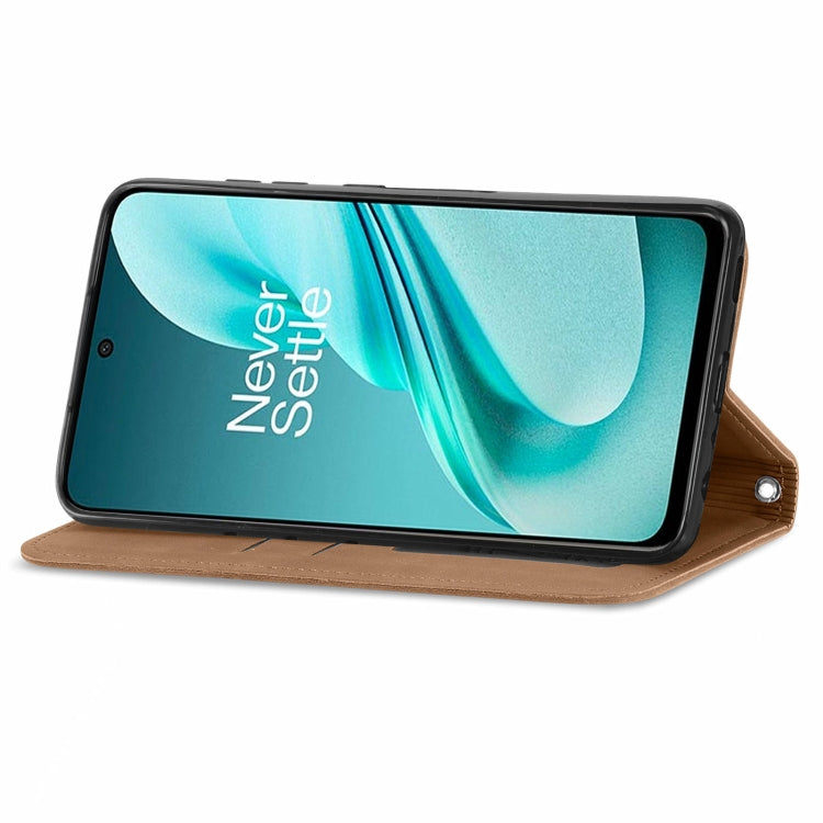For OnePlus Nord N30 SE Retro Skin Feel Magnetic Flip Leather Phone Case