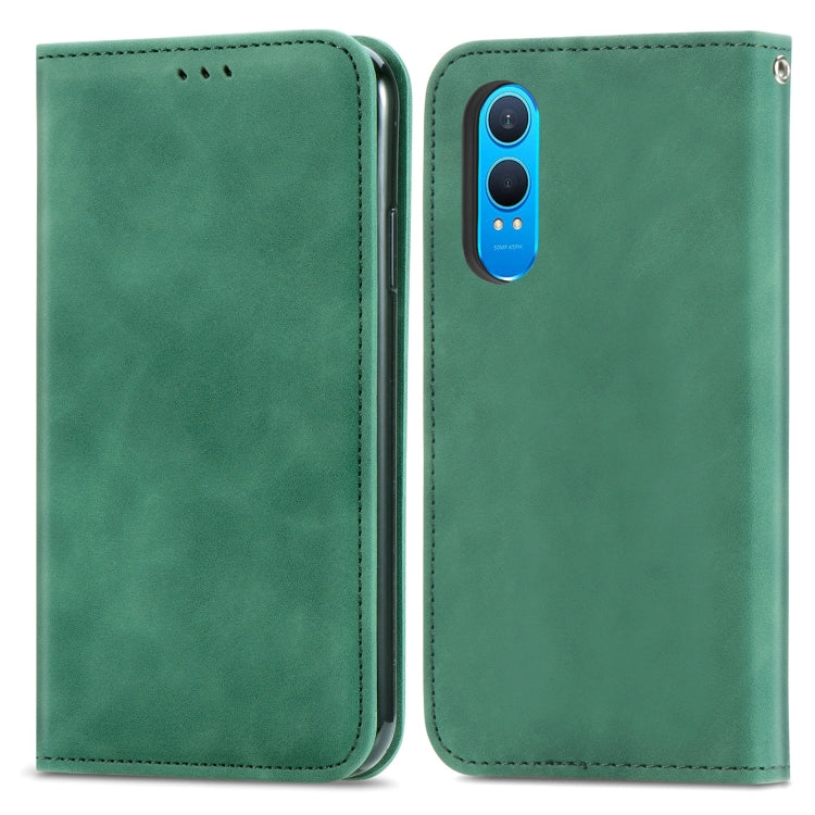 For OnePlus CE 4 Lite Retro Skin Feel Magnetic Flip Leather Phone Case