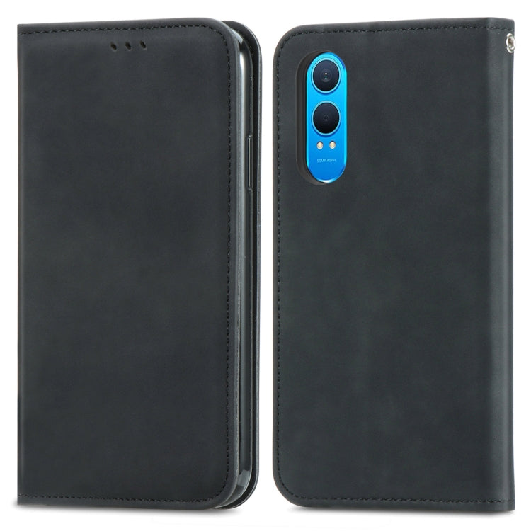 For OnePlus CE 4 Lite Retro Skin Feel Magnetic Flip Leather Phone Case